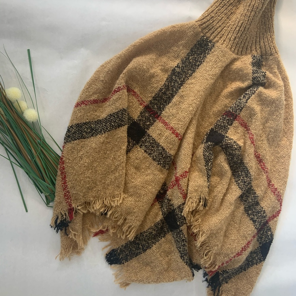 Plaid Poncho